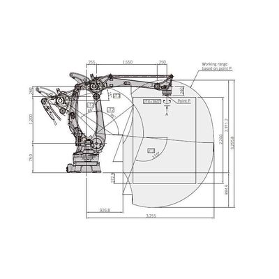 Ρομποτικό ωφέλιμο φορτίο 700kg χειριστών CP700L βραχιόνων για Palletizing τα βιομηχανικά ρομπότ