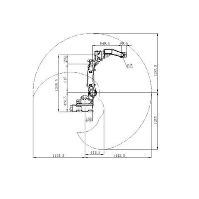 Αυτοματοποιημένο ρομπότ συγκόλλησης SF6-C1440 6 άξονες Βιομηχανικό ρομποτικό βραχίονα για αυτοματοποίηση ρομπότ συγκόλλησης