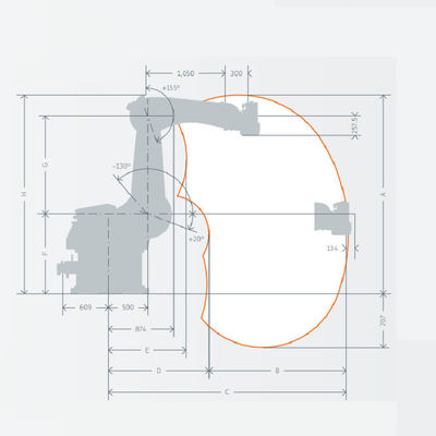 Kuka KR 470 Palletizing ρομπότ PA βραχίονας 6 ρομπότ άξονας με Palletizing ωφέλιμων φορτίων 470kg το βραχίονα ρομπότ