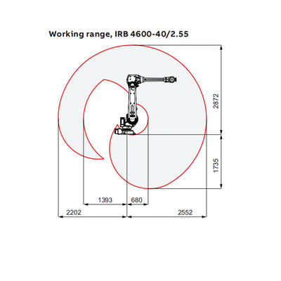 CNC βραχίονας 6 ρομπότ IRB4600-40/2.55 άξονα ως μηχανή συγκόλλησης λέιζερ ρομπότ και ρομπότ συνελεύσεων για τη συγκόλληση
