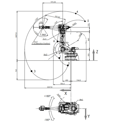 Nj-60-2,2 χειριστής με το ωφέλιμο φορτίο 60KG ως βραχίονα ρομπότ 6 άξονα για τον εξοπλισμό υλικού χειρισμού