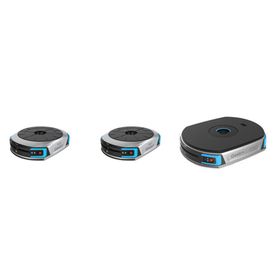 agv agv ρομπότ AGV κρανών Geek+ εργασία καρτών P500R με το βιομηχανικό ρομπότ και cobot