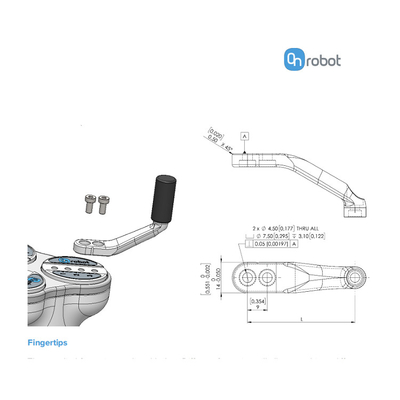 ONrobot τρία προσαρμοστική πένσα 3FG15 δάχτυλων ηλεκτρική για το ρομπότ ABB KUKA