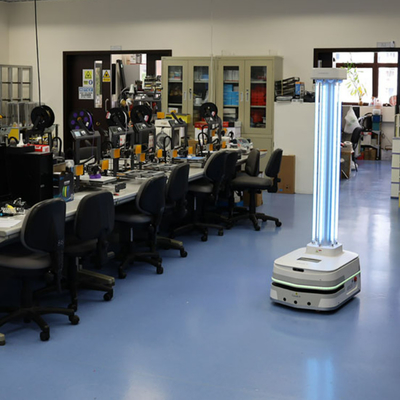 Geek+ AGV έξυπνο UV ρομπότ απολύμανσης UV φωτός ρομπότ ο φύλακας δημόσιας υγείας