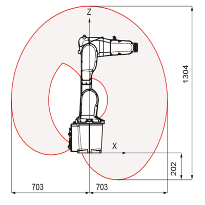 Βραχίονας ρομπότ συγκόλλησης KUKA KR 500 R2830 με το εκτιμημένο ωφέλιμο φορτίο 500 φανοί συγκόλλησης κλ