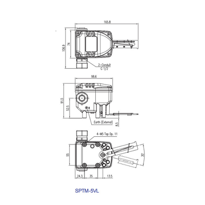 Sptm-5V έξυπνα ηλεκτρικά πνευματικά μέρη συσκευών αποστολής σημάτων θέσης βαλβίδων ελέγχου