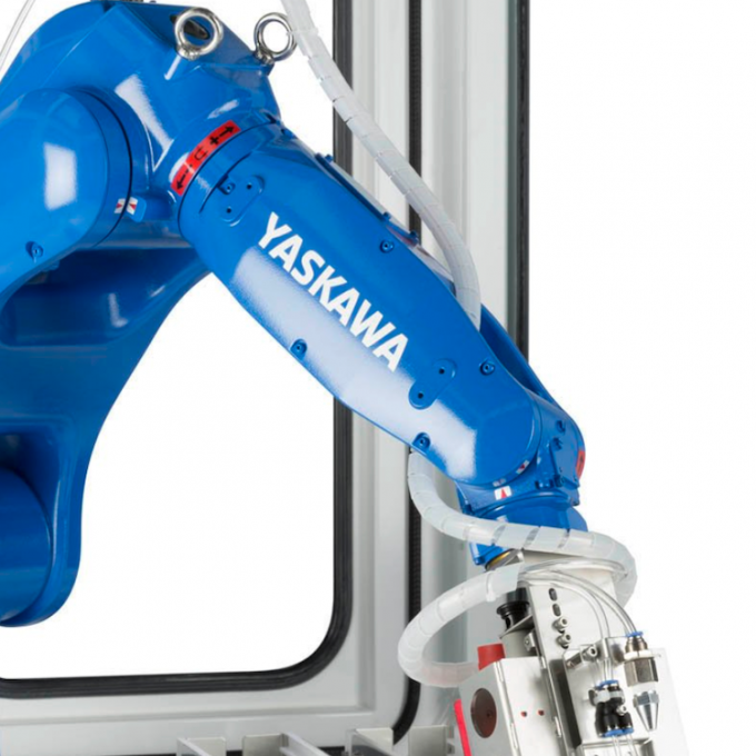 Βιομηχανικό ρομπότ Yaskawa MOTOMAN GP8 για την επιλογή ανελκυστήρων βραχιόνων χειριστών άλεσης 0